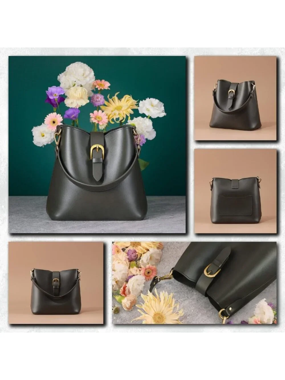 Vegan Leather Hobo Bag for Women | Retro Casual Purse | Vintage Shoulder Handbag